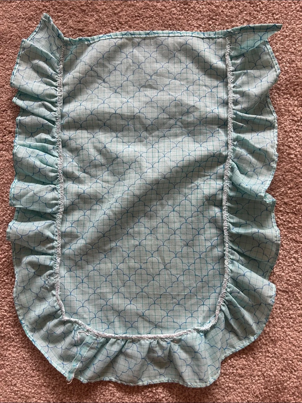 Vintage 1979 Marx Sindy Doll Bed Bedding Set Blue Pillow Blanket